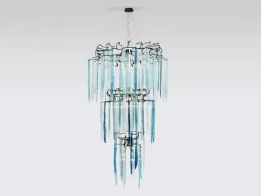 WATERFALL CASCADE TRIPLE - Handmade bronze pendant lamp _ Serip
