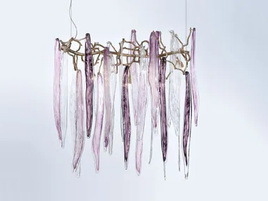 WATERFALL RAINBOW SMALL - Handmade bronze pendant lamp _ Serip