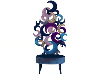 MILLEUNALUNA - Velvet armchair _ Sicis