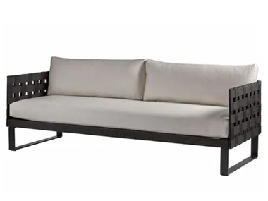 KOMFY BLACK - 3 seater garden sofa _ Sifas