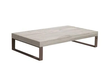 KOMFY - Rectangular low teak garden side table _ Sifas