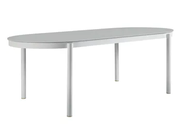 OUTLINE - Oval ceramic garden table _ Sifas