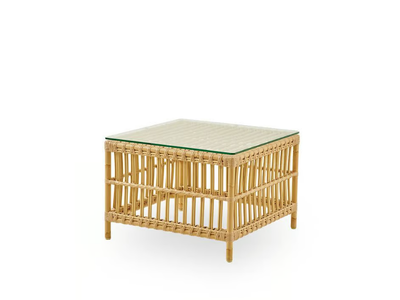 CAROLINE EXTERIOR - Square garden side table in Alu-Rattan and ArtFibre _ Sika Design