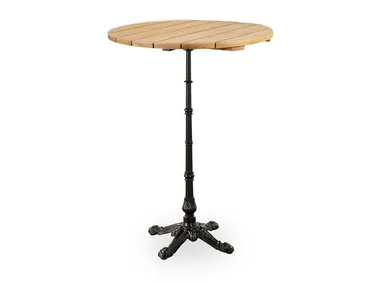 LYON - Teak and cast iron high table _ Sika Design