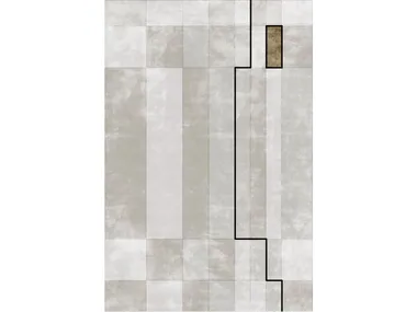 FACE RELOADED HOT - Custom handmade Bamboo silk rug with geometric shapes _ Sirecom Tappeti