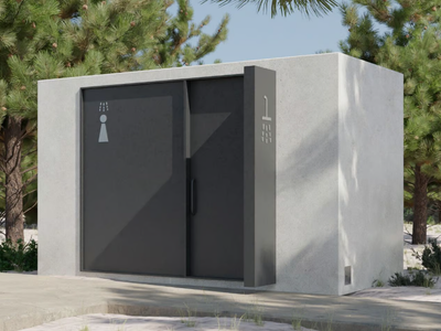 SPORT - Fiber-reinforced concrete Portable changing room _ SIT
