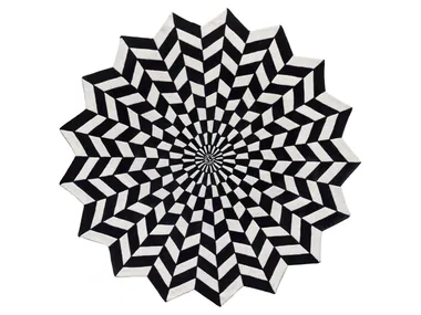 BIANCA NEVE ONE - Round handmade wool rug with optical pattern _ SITAP Carpet Couture Italia