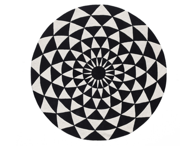 BIANCA NEVE ZERO - Round handmade wool rug with optical pattern _ SITAP Carpet Couture Italia