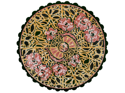 HANAMI - Round handmade fabric rug with floral pattern _ SITAP Carpet Couture Italia
