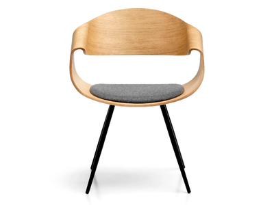 CHANTAL - Multi-layer wood chair with armrests _ SITIA