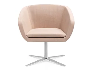 GINKGO - With 4-spoke base upholstered chair with armrests _ SITIA