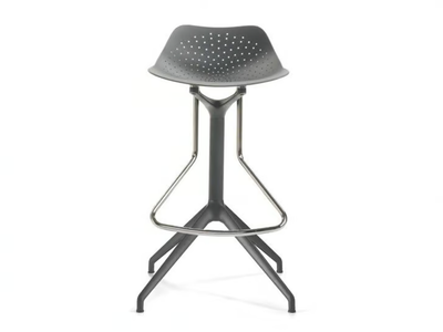 KLERA - Swivel aluminium stool with footrest _ SITIA