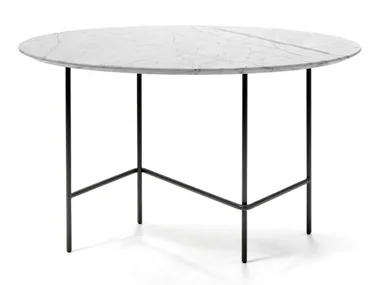 LOVERS - Round marble high side table _ SITIA