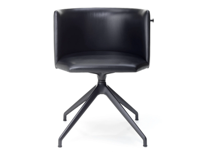 PERGY - Upholstered swivel leather chair _ SITIA