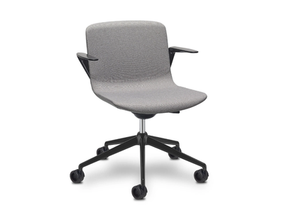 MILOS LIFE - Swivel fabric chair with armrests with 5-spoke base _ Sitland
