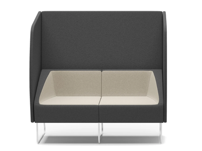 ITACA ACOUSTIC - 2 seater sled base high-back sofa _ SITLOSOPHY®