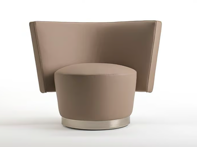 ANGIE - Swivel leather armchair with removable cover _ Siwa Soft Style