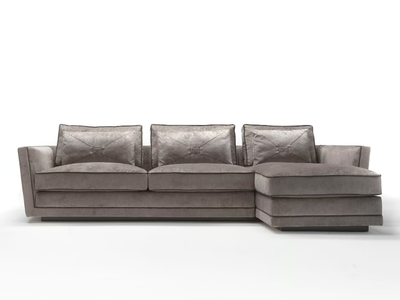 EXTRÒ - Sectional fabric sofa with chaise longue _ Siwa Soft Style