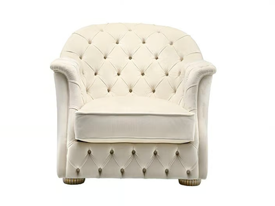 SORAYA - Tufted fabric armchair with armrests _ Siwa Soft Style