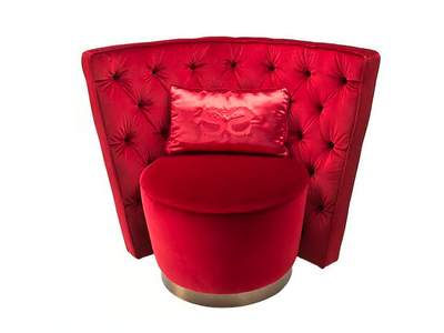 VOILE - Tufted swivel fabric armchair _ Siwa Soft Style
