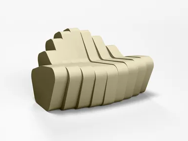 CLIFFY - Coated foam bench seating with back _ SIXINCH