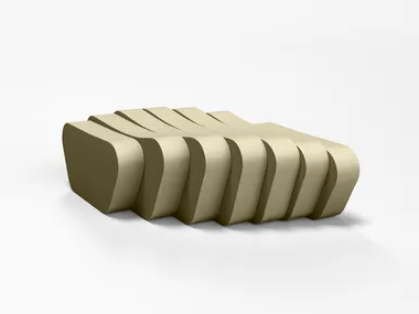 CLIFFY - Coated foam pouf _ SIXINCH