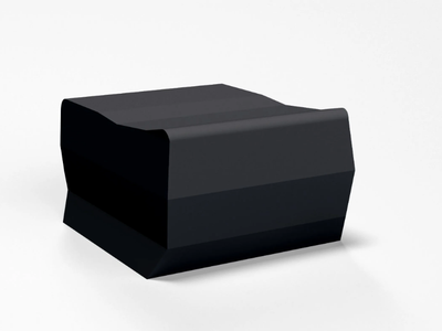 CRUSHED - Rectangular coated foam pouf _ SIXINCH