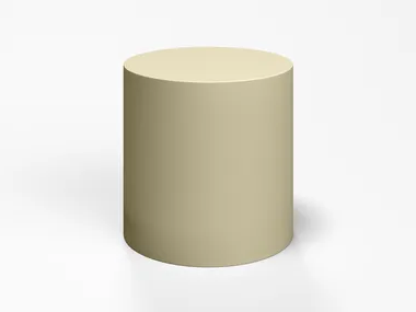 CYLINDER - Round coated foam pouf _ SIXINCH