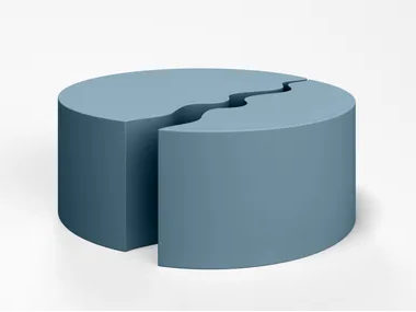 DUAL - Modular round coated foam pouf _ SIXINCH