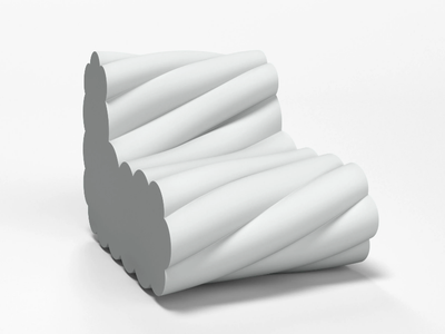 TWIST - Coated foam armchair _ SIXINCH