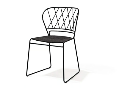 RESÖ - Sled base garden chair in steel and Batyline _ Skargaarden