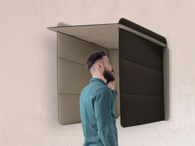ECOBOOTH - Acoustic wall-mounted phone booth _ Slalom