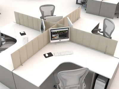 ECODESK - Polyester fibre desktop partition _ Slalom