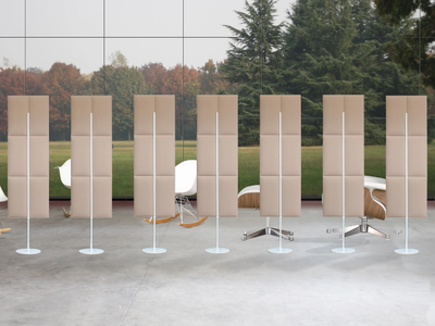 ECODESK TOTEM - Sound absorbing freestanding polyester fibre office screen _ Slalom