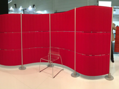 ECOFLEX - Freestanding Trevira® CS office screen _ Slalom