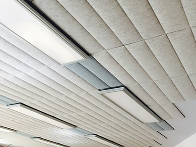 ECOWALL CEILING - Polyester fibre Acoustic wall panel _ Slalom