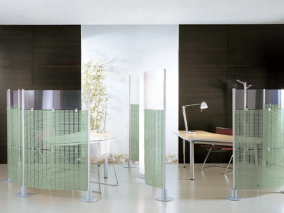 SLALOM - Freestanding modular PVC office screen _ Slalom