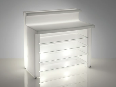 BREAK LINE - Illuminated outdoor polyethylene bar counter _ SLIDE