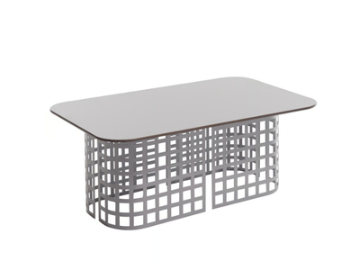 MARA - Garden coffee table with HPL top and iron base _ SLIDE