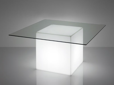 SQUARE - Square with light polyethylene table _ SLIDE