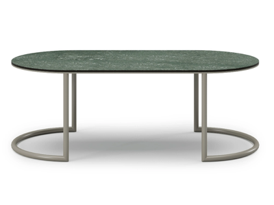 CLAUDE - Oval glass garden side table _ SNOC