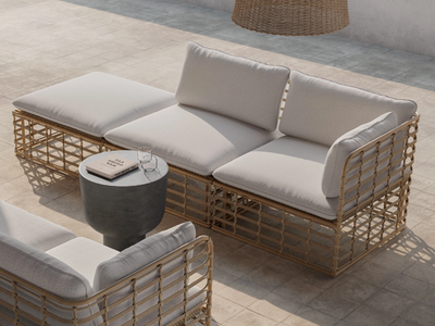 ELISA - Synthetic material and aluminium garden sofa _ SNOC