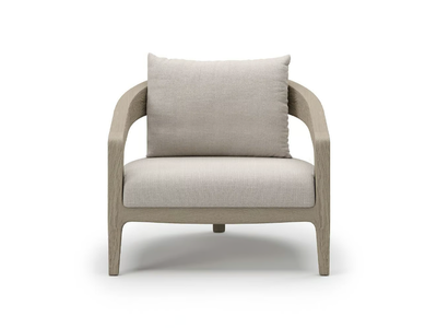 WHALE - Fabric garden armchair with armrests _ SNOC