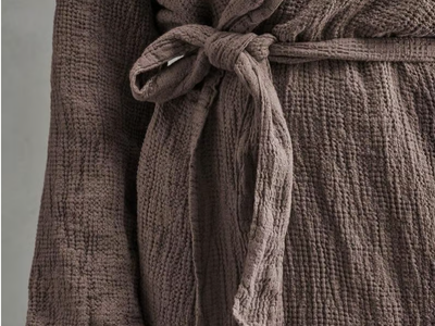 LIPE - Waffle weave linen robe _ Society Limonta