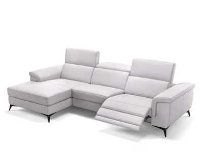 AMARO - Leather sofa with chaise longue _ Sofanella