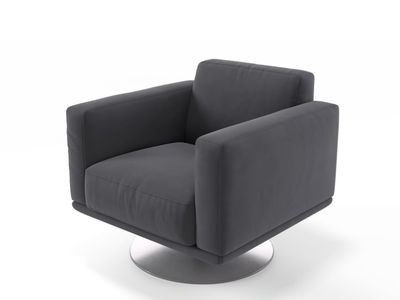 LENOLA - Swivel fabric armchair with armrests _ Sofanella