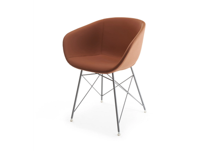 MAYA TRC UP - Contemporary style tanned leather chair _ SOFTLINE 1979