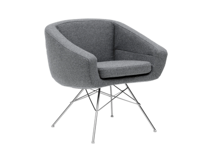 AIKO - Fabric armchair with armrests _ SOFTLINE