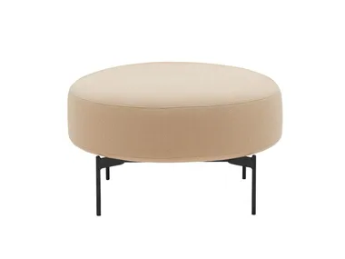 JOE - Upholstered round fabric pouf _ SOFTLINE