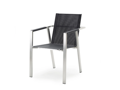 ALLURE - Stackable garden chair with armrests _ Solpuri